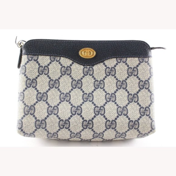 Gucci Handbags - Gucci Navy Supreme GG Zip Pouch Case 1G525C